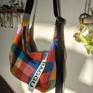 BAGGU Multicolor Checkered Shoulder Bag